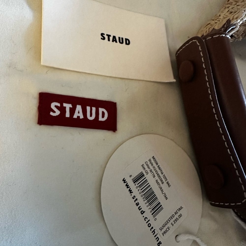 STAUD Moon Raffia Bag - Picture 7 of 7